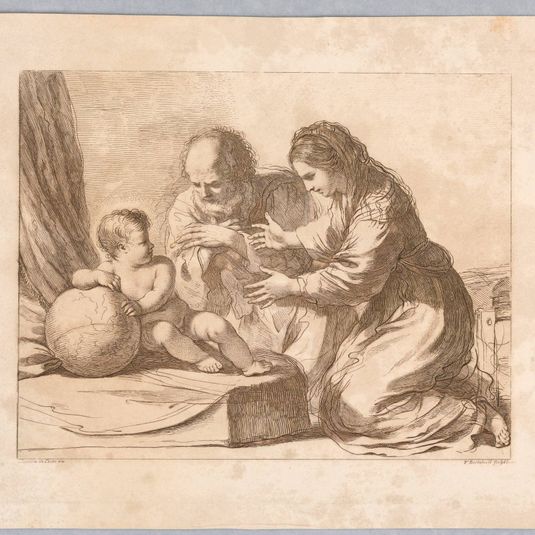 Virgin Mary, Joseph, and Child, with a Globe
