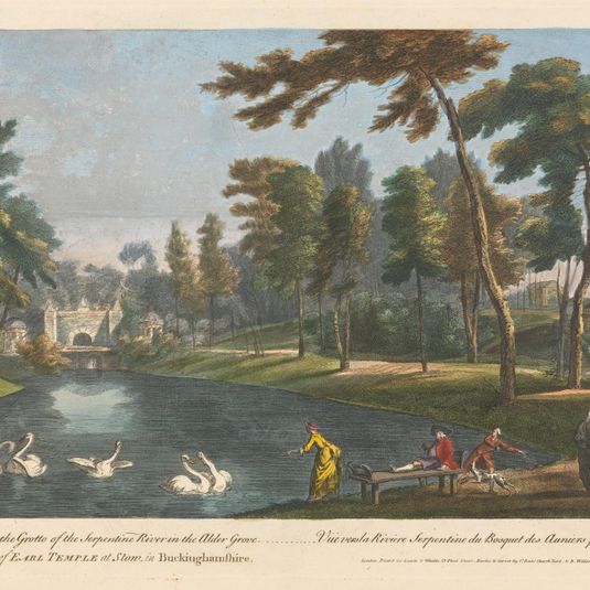 A View to the Grotto of the Serpentine River in the Alder Grove in the Gardens of Earl Temple at Stow, in Buckinghamshire