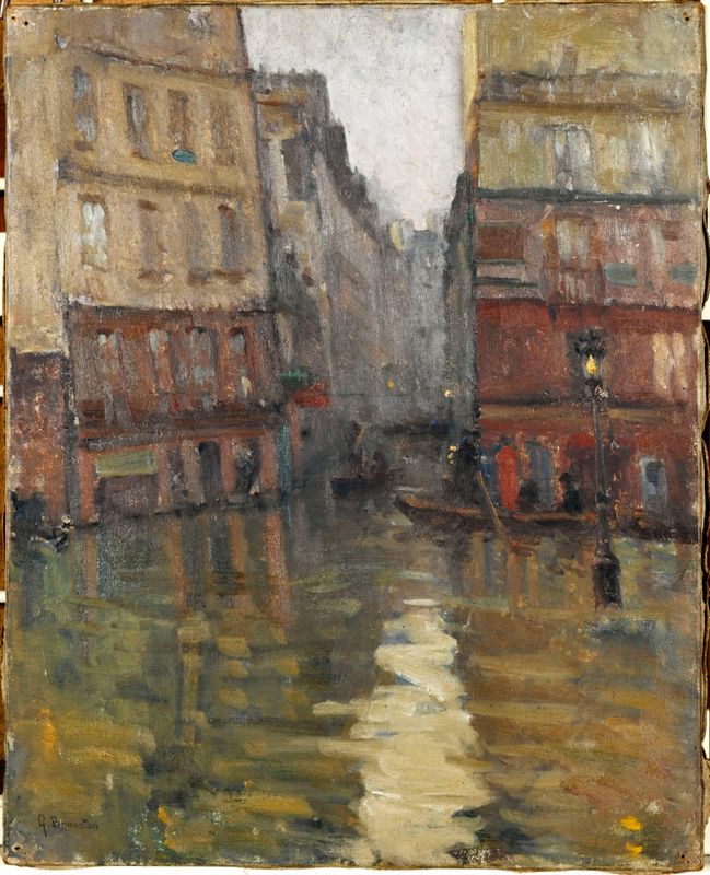La rue Maître-Albert (inondations de 1910)