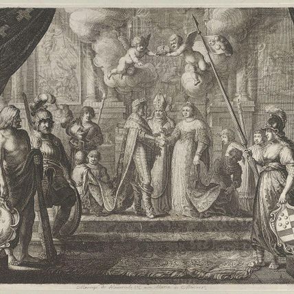 Plate 3: The Marriage of Henry IV and Marie de Medici, from Caspar Barlaeus, "Medicea Hospes"