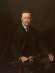 Visual Description of Theodore Roosevelt by Adrian Lamband Visual Description tour of select portraits in America’s Presidents