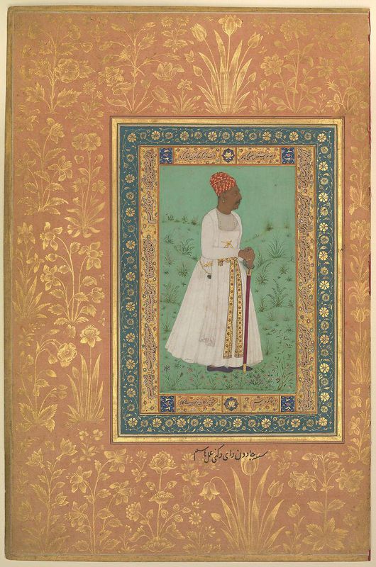 "Portrait of Jadun Rai Deccani", Folio from the Shah Jahan Album