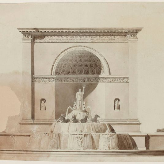 Projet pour la fontaine à Napoléon, fontaine isolée n°1 : élévation.