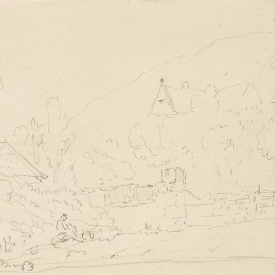 Sketch of Cottages in the Trees