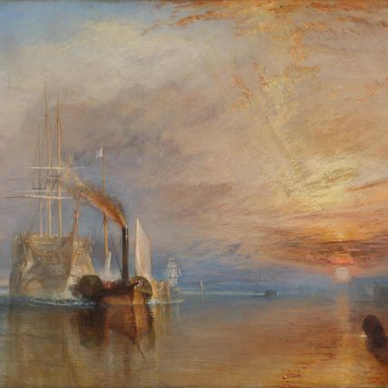 The Fighting Temeraire tugged to her last berth to be broken up, 1838