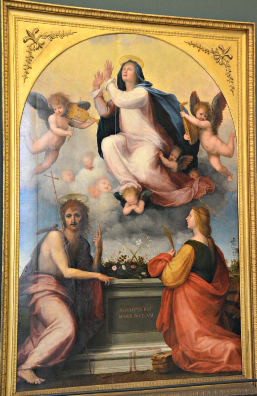 Assumption of the Virgin with Saint John the Baptist and Saint Catherine of Alexandria
