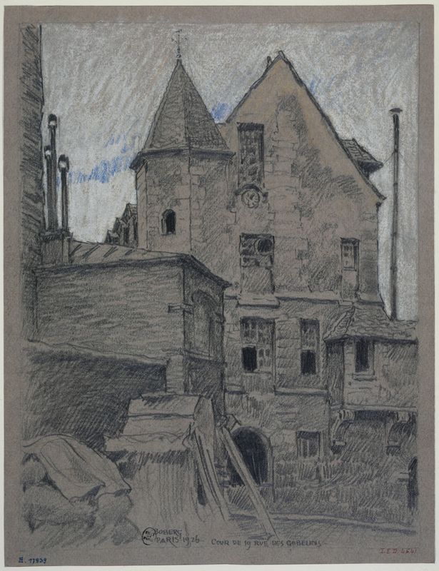 Cour d'une maison, 19 rue des Gobelins, 1926