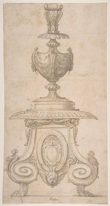 Design for Candlestick or for a Crucifix Base