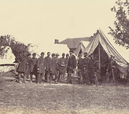 President Lincoln on Battlefield of Antietam, Maryland