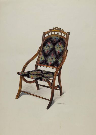 Folding Oak Chair