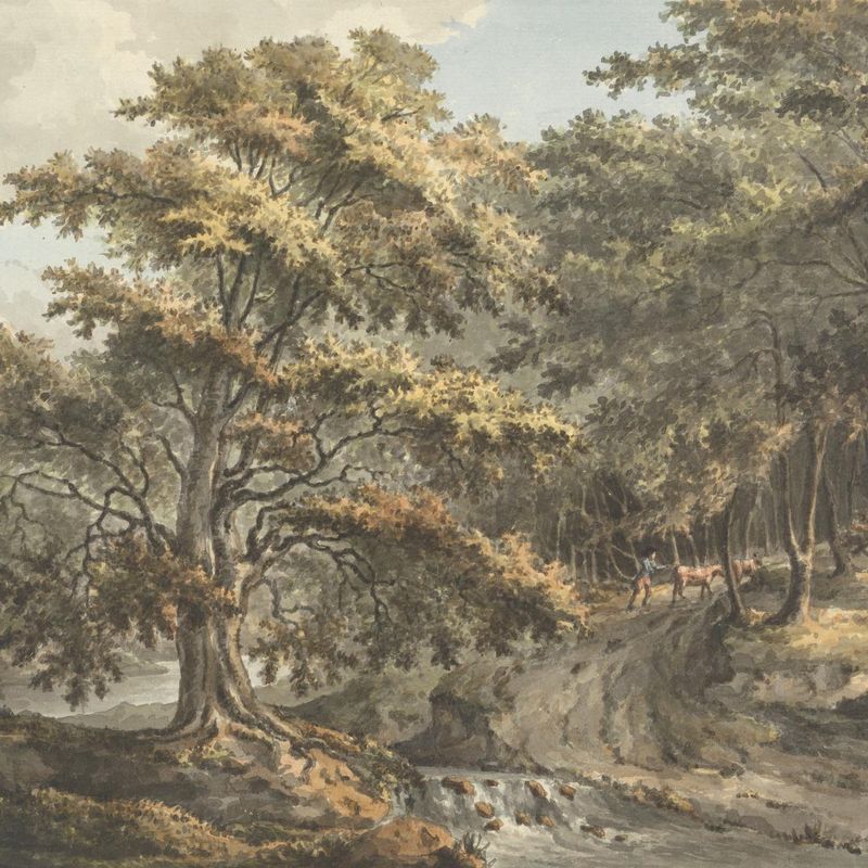 Landscape with River and Cattle Driver in Background