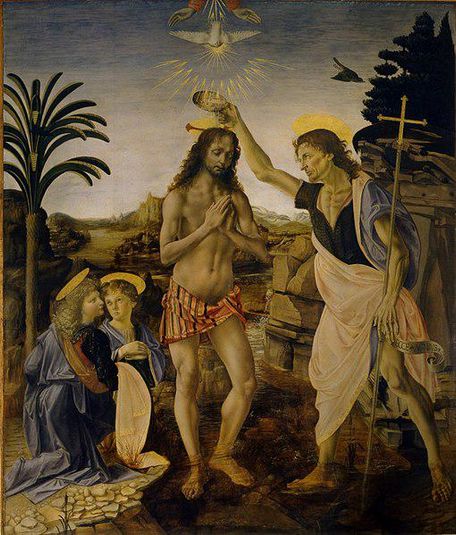 The Baptism of Christ (Verrocchio and Leonardo)