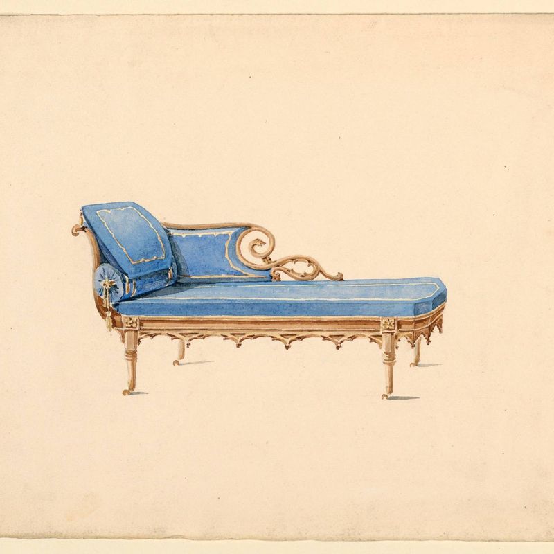 Design for a Sofa in the Gothic Revival Style