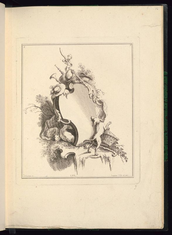 Design for a Cartouche with Pastoral Motifs