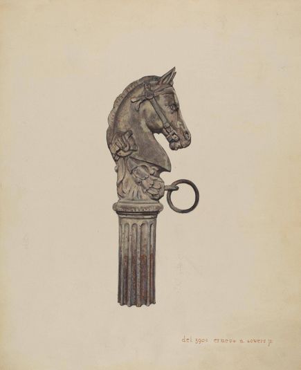 Horse Head Hitching Post
