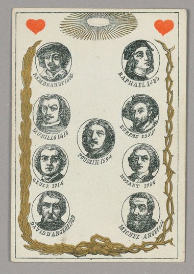 Great Artists, Playing Card from Set of "Cartes héroïques" or "Des grands hommes"