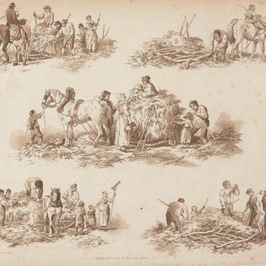 Hay Making, from "Picturesque groups for the Embellishment of Landscape in a series of above 1000 Subjects..."