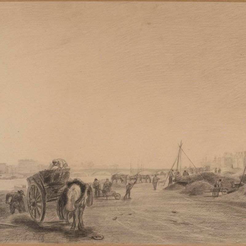 Le port, quai d'Austerlitz, mai 1868 [recto]