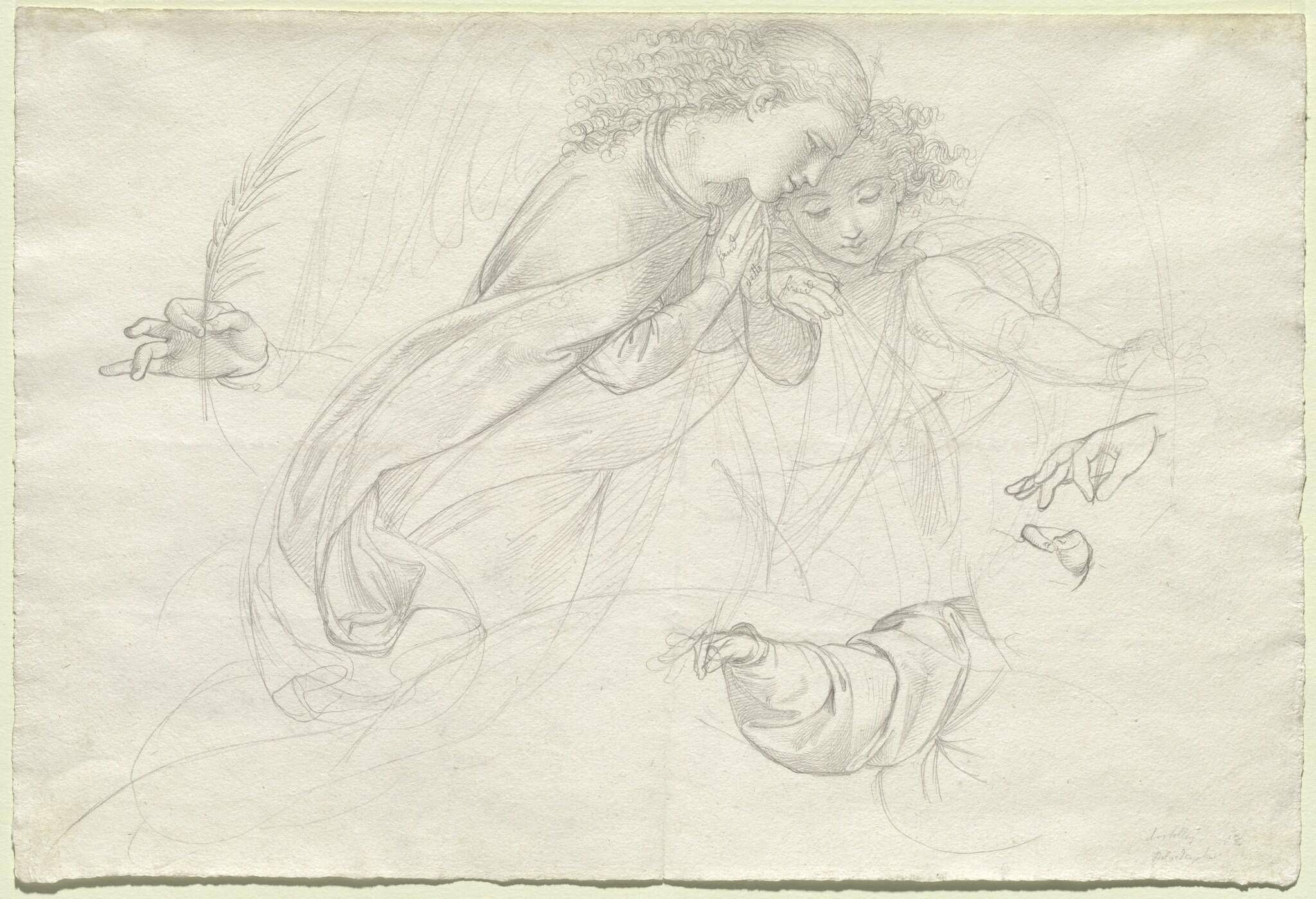 Two Grieving Angels (verso)