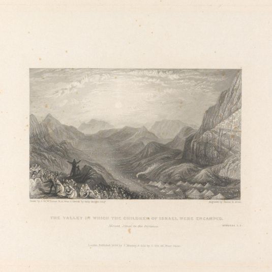 The Valley in Which the Children of Israel, Were Encamped, Mount Sinai in the Distance