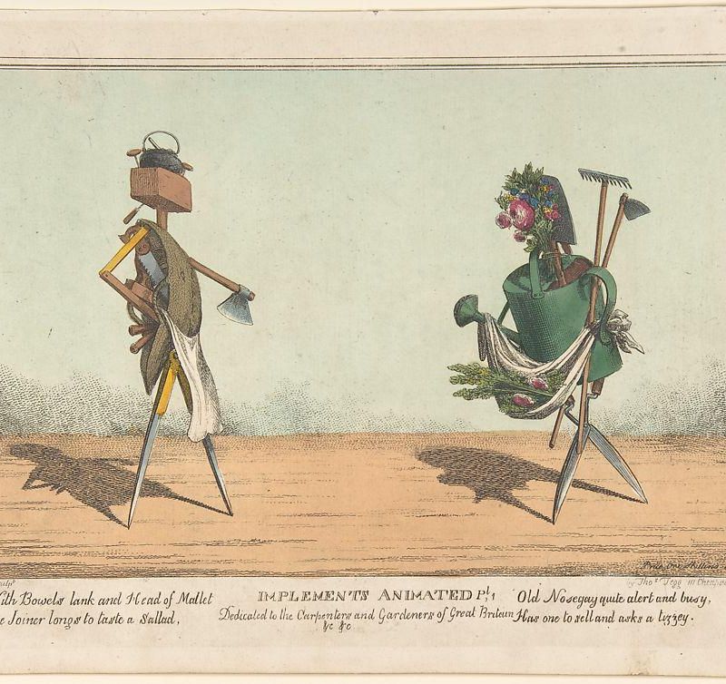 Implements Animated, Pl. 1, Dedicated to the Carpenters and Gardeners of Great Britain
