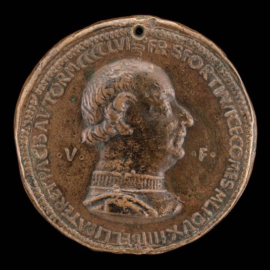 Francesco I Sforza, 1401-1466, 4th Duke of Milan 1450 [obverse]