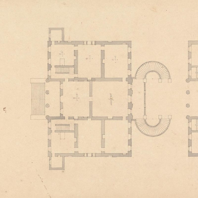 Lowther House, Westmorland: Principal and First Floor Plans