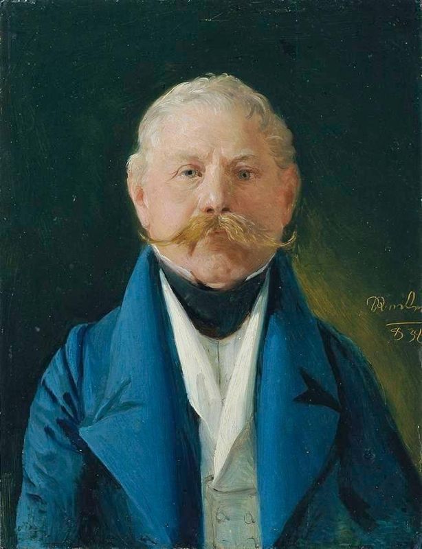 Man in Blue Jacket and White Waistcoat