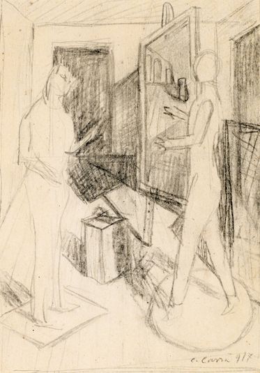 Two Figures in a Studio