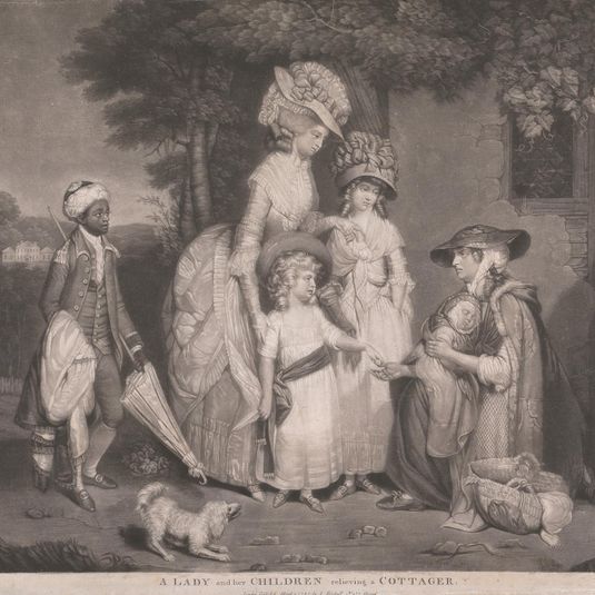 A Lady and Her Children Relieving a Cottager