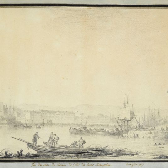 Vue du port de Rouen du côté du cours Dauphin