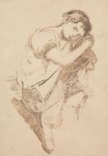 Study of a Young Girl Resting her Head on her Knee