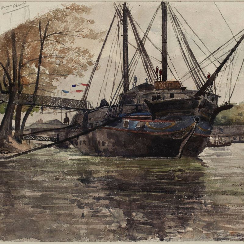"La Frégate" au Pont royal, 1883