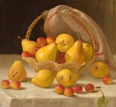 Basket of Pears and Crabapples