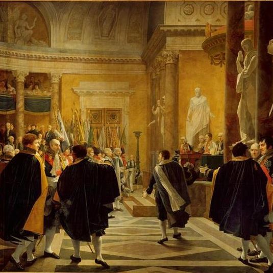 The Senate-Conservative receives the flags taken during the Austrian campaign, January 1, 1806