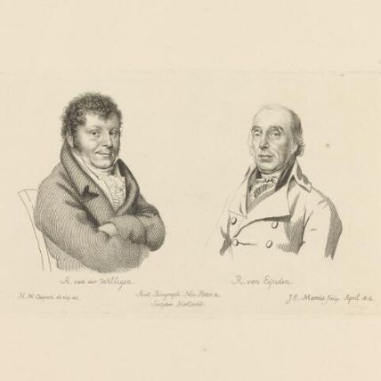 'De Portretten van de Heeren A. van der Willingen en R. van Eynden, beiden naar Caspari'