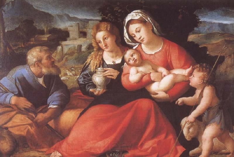 Holy Family with the Infant Saint John the Baptist and Saint Mary Magdalene