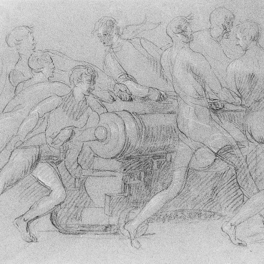 Sailors Maneuvering a Cannon, Possibly a Study for "The Death of Sir John More at Corunna"