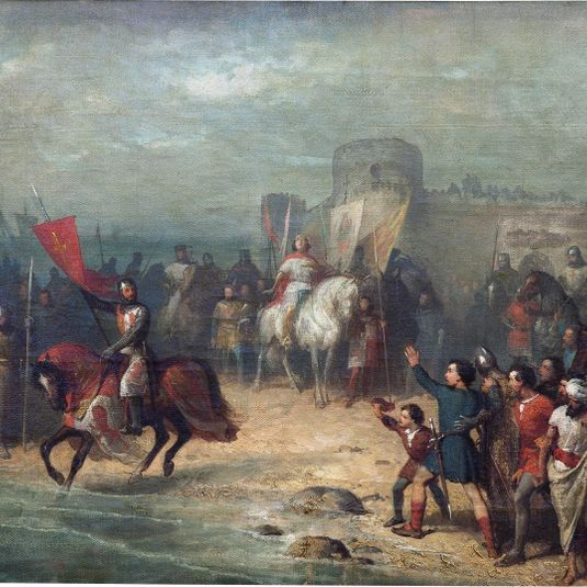 Toma de posesión de las aguas de Cádiz por Alfonso X de Castilla (boceto)
