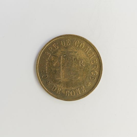 Bon pour 1 franc de la chambre de commerce de Bône, début du XXe siècle