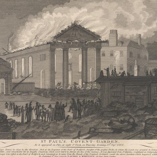 St. Paul's Covent Garden during the Fire on 17 September 1795