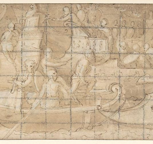 Antique Naval Battle (recto); A Battle Scene (verso)