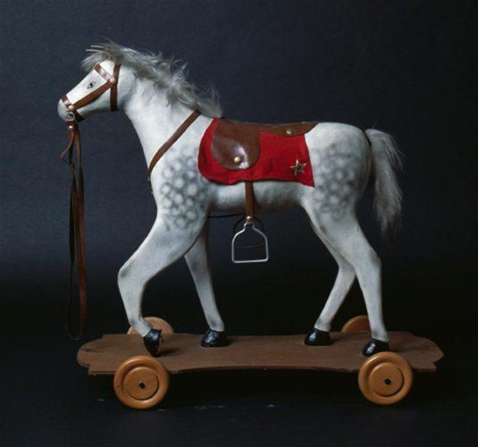 Horse On Base With Wheels