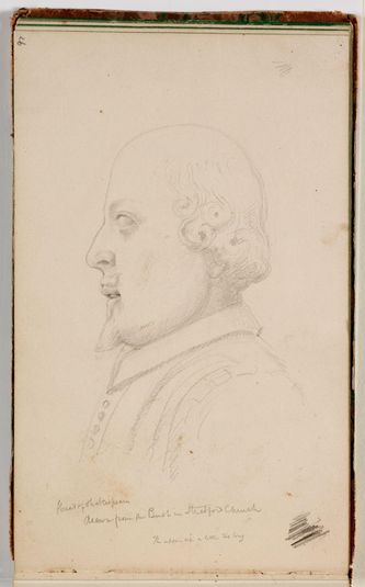 Head of Shakespeare, Drawn from the Bust in Stratford Church, Warwickshire, England