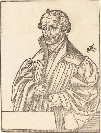 Philip Melanchton, Half-Length to the Left, Standing Behind a Breastwork