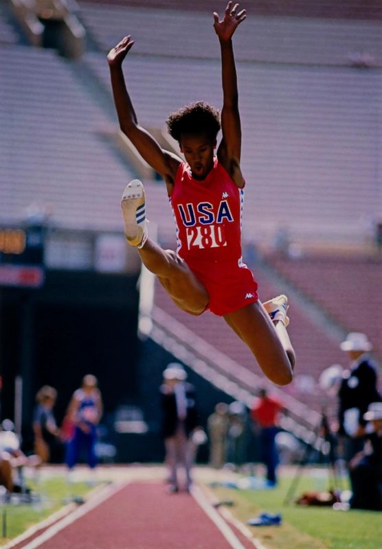 Long Jumper, U.S.A. vs. G.D.R. Meet, Los Angeles, from the series Shooting for the Gold