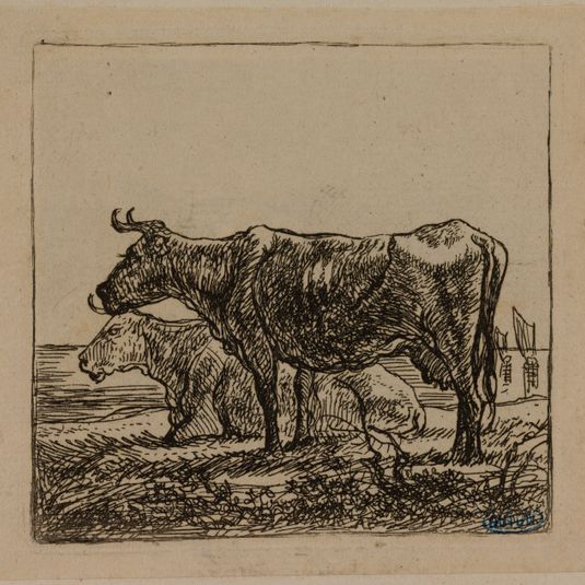 Les deux vaches près de la mer (Hollstein 6)