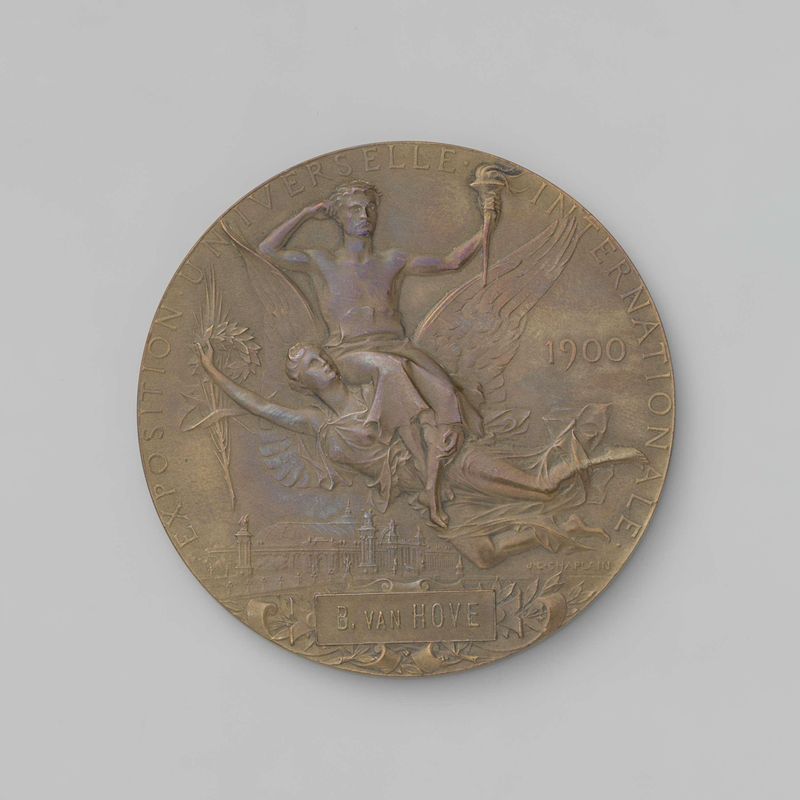 Prize Medal Awarded to Bart van Hove at the Exposition Universelle in Paris