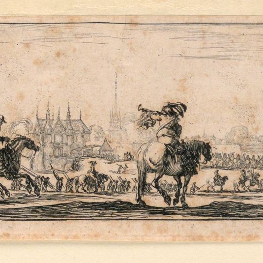 Plate 12, from "Desseins de Queleques Conduites de Troupes, Canons, et Ataques de Villes"
