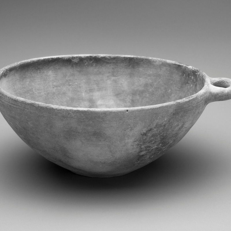 Grey Ware Bowl with Handle